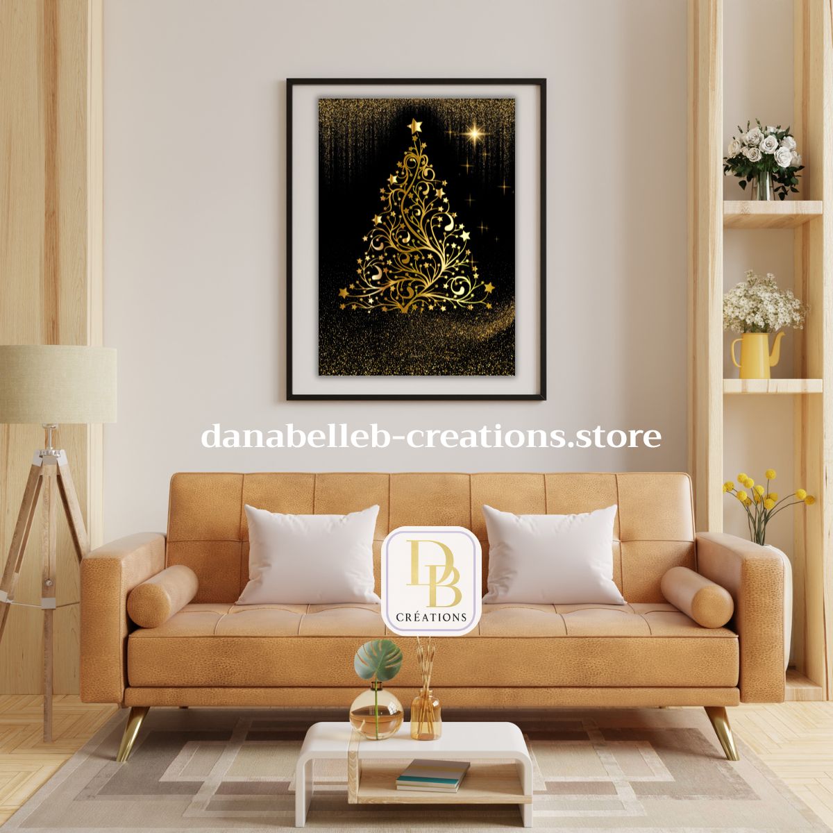 Collection 13 Posters Noël doré à télécharger et à imprimer